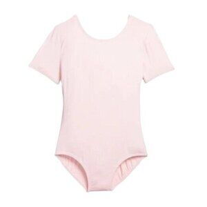 Danskin Childs Leotard Petal Pink Short Sleeve Scoop Neck Dance Large